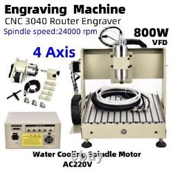 4 axis CNC3040 Router Engraver Milling / Drilling Engraving Cutting Machine 800W