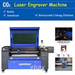 Autofocus 80W 20x28 Co2 Laser Engraver Engraving Cutting Cutter Machine Ruida