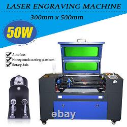 SDKEHUI Laser 50W Co2 Laser Engraving Machine Cutting Engraving + Rotary Axis