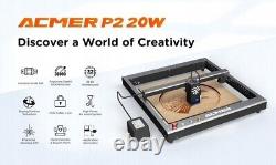 ACMER P2 33W Graveur Laser Machine de Découpe Laser Engraver Cutter en Métal Complet