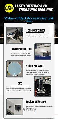 Machine de découpe et de gravure au laser RECI 130W W4 CO2 Laser Cutter Engraver1300900mm.