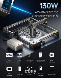 Machine de gravure et de découpe laser ATOMSTACK S20 PRO 130W avec fonctionnement hors ligne