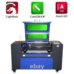 Machine de gravure et de découpe laser Co2 50W+ avec axe rotatif et refroidisseur d'eau CW-3000
